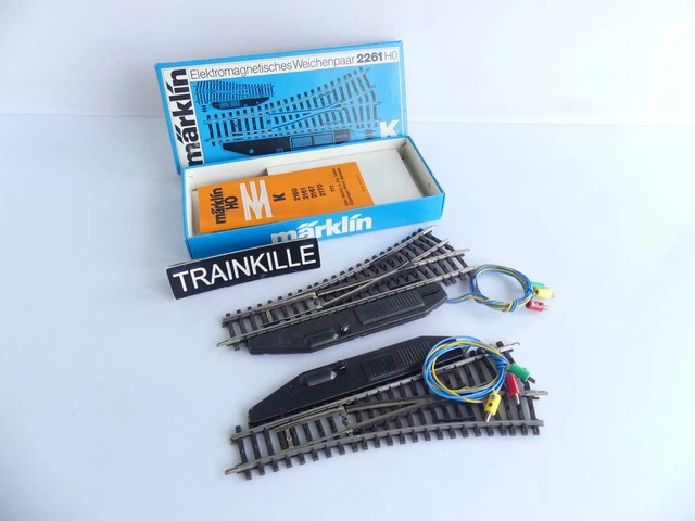 MÄRKLIN 2 aiguillages droits Voie M HO 1/87