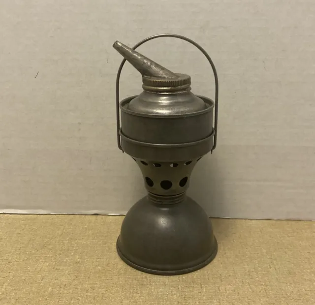 Antique Tin Vaporizer/Inhaler Medical Device with Burner