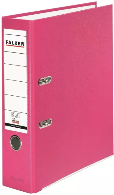Original Falken PP-Color Kunststoff-Ordner 8cm breit DIN A4 pink Vegan Aktenordn