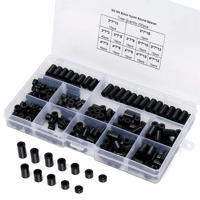 230 Pcs Electrical Outlet Screws Spacers Assortment Kit  Screws