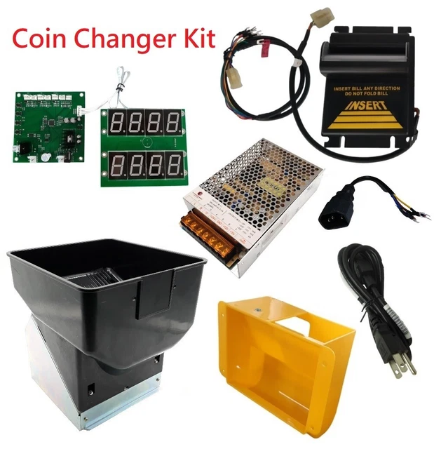 Kit of Coin Changer Bill to Coin Control Board PCB Coin Operated Sensor Signals
