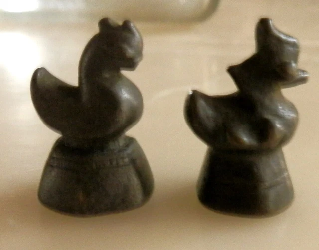 Antique Small Figural Bronze Burmese Hintha Bird Duck Opium Scale Weight 63 Gram