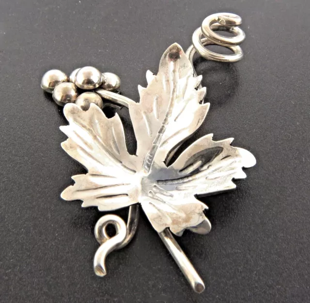 Vintage Sterling Silver Grapes Brooch Pin Taxco