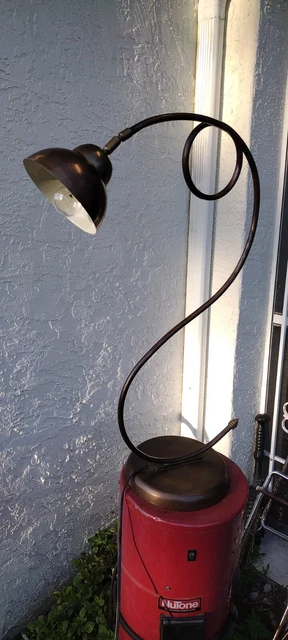 Vintage Industrial Steam Punk Desk Lamp Copper Pipe Art Deco 30" Works Pre-Loved