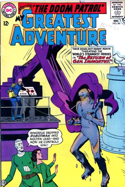 My Greatest Adventure #84 DC Comics 1963 The Doom Patrol Immortus Appearance!