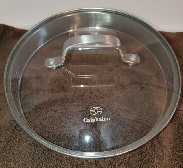 Calphalon Classic Pour & Strain 8 1/2" Glass Stainless Replacement Lid