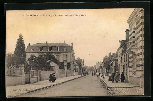 Carte Postale Ancienne AK DUNIERES - Le Quartier De La Gare (Réf. 586150)