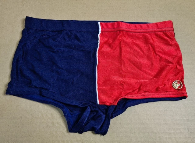 BNWT (size XS 26-29") Vintage SWORDFISH swimming briefs Navy and Red