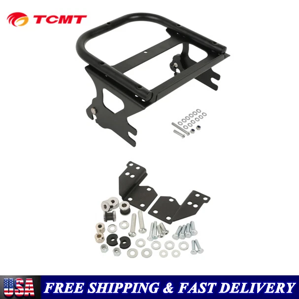 2 UP Mount Rack & Docking Hardware Kit For Harley Tour Pak Touring Glide 97-08