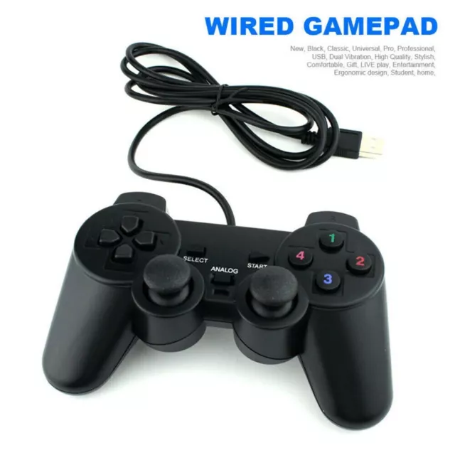 USB Wired Game Controller (JS45.1) Gamepad Joypad Joystick Turbo for PC Windows