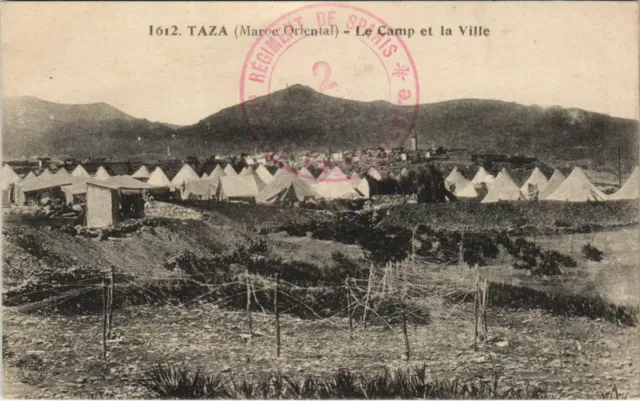 CPA AK TAZA Le Camp et la Ville MAROC (23588)