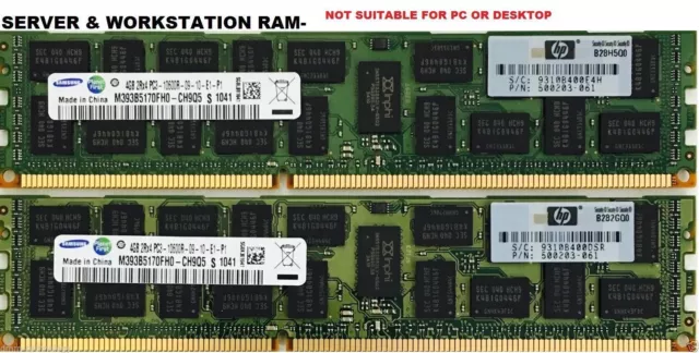 24GB (6 x 4GB) HP DL360 DL380 ML350 DL160 BL460 G6 G7 PC3-10600R DDR3 MEMORY 2