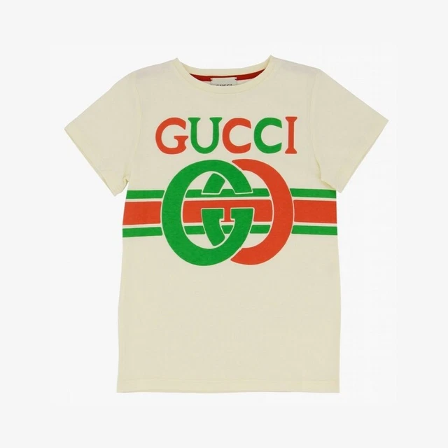 T-shirt Gucci bambini interlocking G - beige