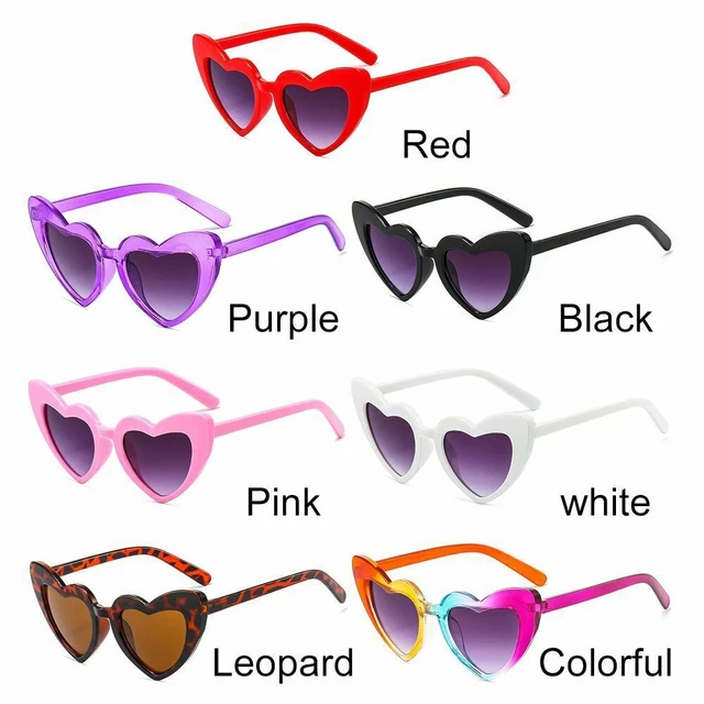 Occhiali da sole a forma di cuore bambini Love Girls occhiali tonalità a forma di cuore bambino UV400
