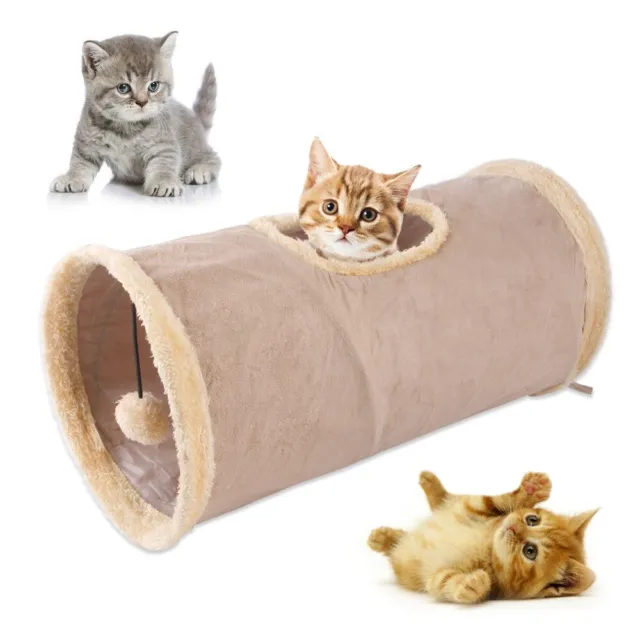 Intérieur Tube Jouet de chat Tente de jeu Tunnel pour chat Boule en peluche