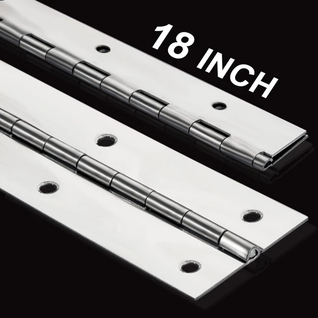 2Pack Heavy Duty Piano Hinge, 2 Open Width X 18 Continuous & Piano Hinges, 0.0