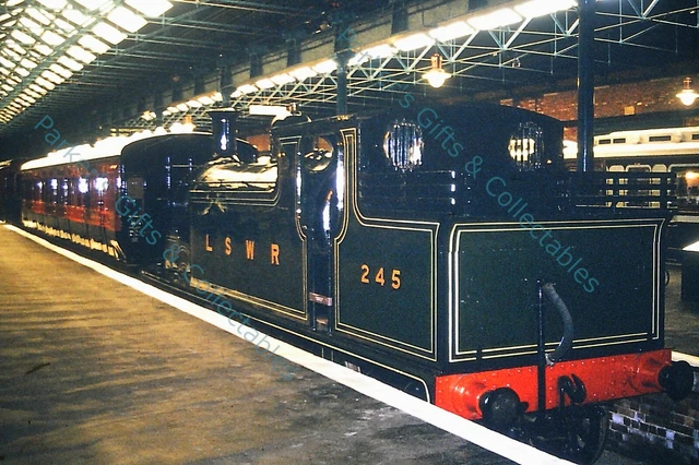 RAILWAY SLIDE TRAIN Slide 35mm LSWR Locomotive No 245 (4696) EUR 4,80 ...