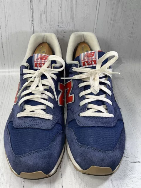 New Balance WL696HG Retro Running Sneakers 696 Suede Red White Blue Size 10