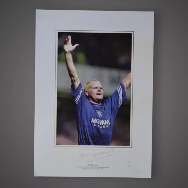 Paul Gascoigne- Rangers… Hand Signed Photo Bid from £20 With COA!