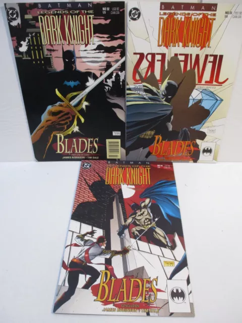 Batman Legends of the Dark Knight #32, 33, 34 Blades - DC Comics 1992