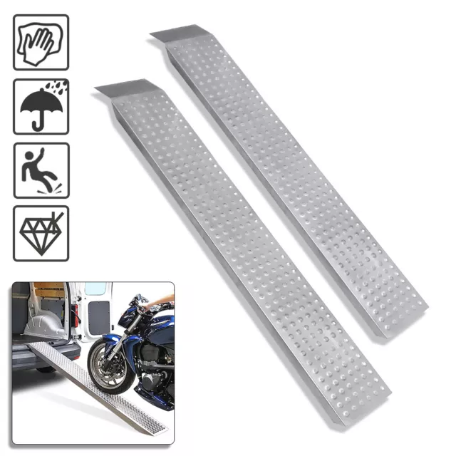 1 paio di rampe di accesso rampa di carico rampa di carico 400 kg rampa rotaia antiscivolo nuova #9