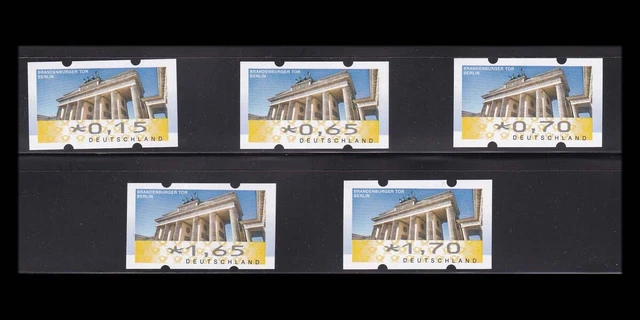 Bund ATM 2010 Automatenmarken 6 Versandstelle VS 1 Brandenburger Tor postfrisch