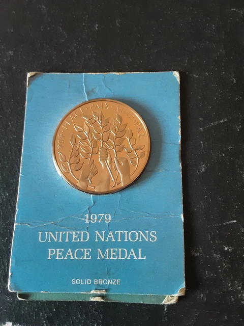 BRONZE 1979 UNITED Nations Peace Medal £10.26 - PicClick UK
