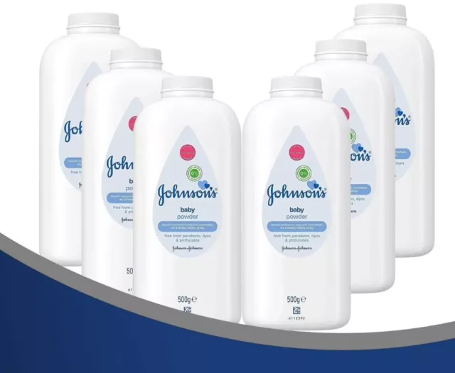 Johnsons Baby Powder Talc 500g (Old Formula) - Pack of 6