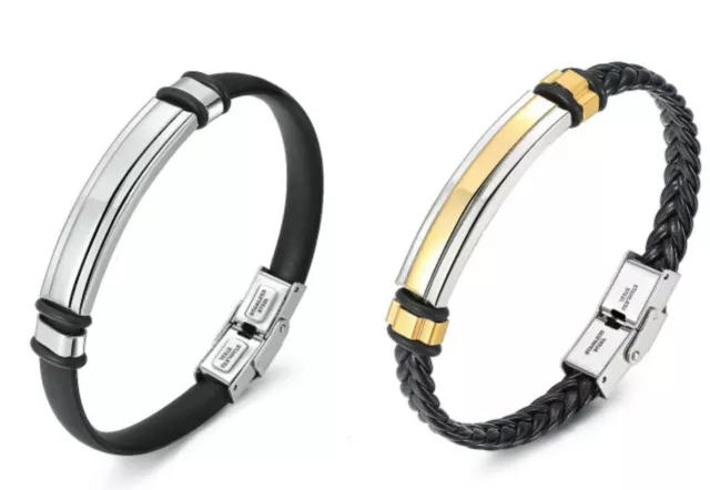 Bracciale Braccialetto Uomo / Donna personalizzabile con incisione - idea regalo