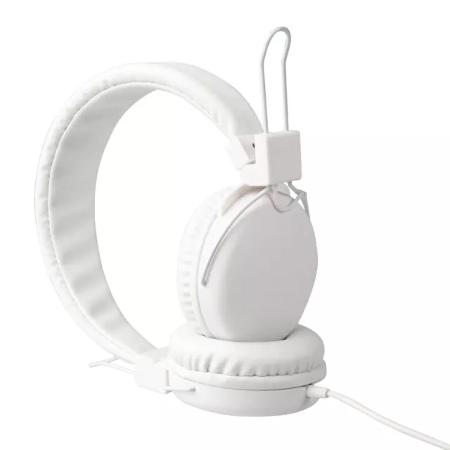 Sweex On-Ear Wired Headphones Headset Foldable Stereo 1.2m Cable White