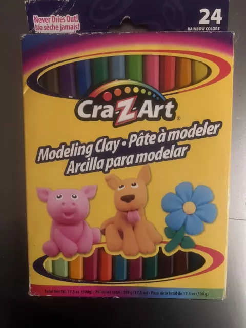 Arcilla de modelado Cra-Z-Art ~ 24 piezas colores arco iris ~ nuevo en caja