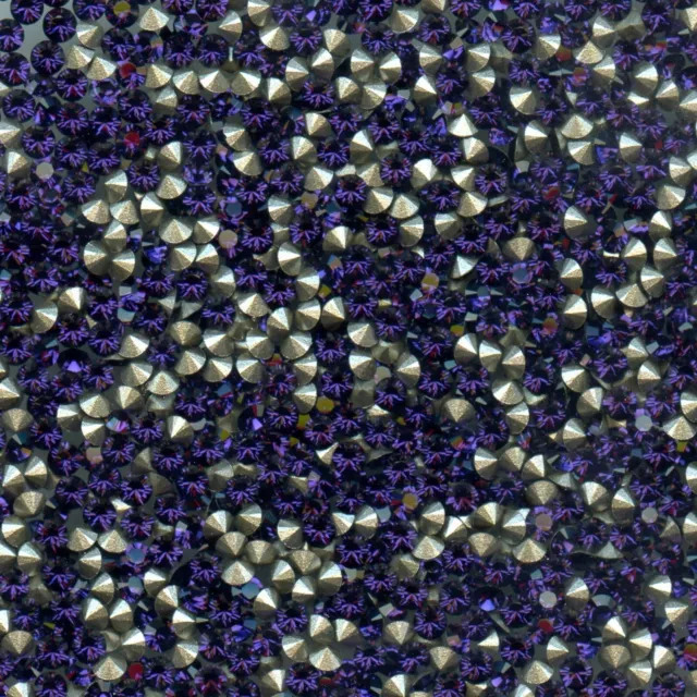 1028 PP9 PV ** 50 strass Swarovski point conique 1028 PP9(1,60mm) PURPLE VELVET