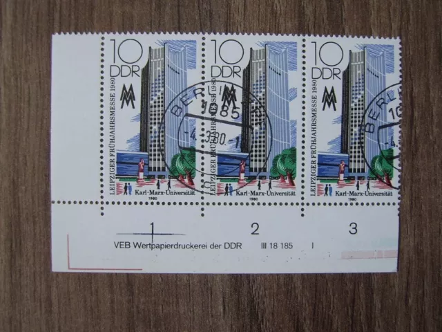 DDR; Mi.-Nr. 2498 voller Druckvermerk FN I gestempelt