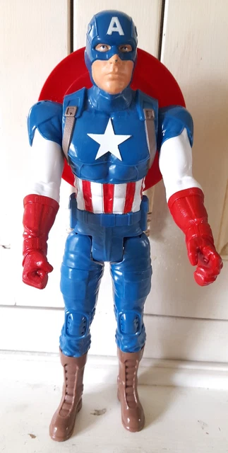 Figurine Captain America Marvel Avengers - Série Titan Hero Avec Bouclier - Jouet Collection Ou Jeu Pour Enfants