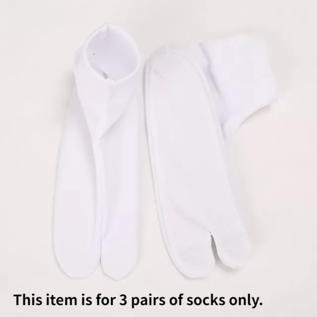3Pairs Femmes Hommes Tabi Chaussettes Deux Toes Antidérapante Japonais 21-28 CM 2