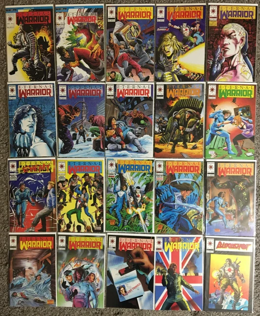 Valiant Comics Eternal Warrior Lot of 20 #1-3,5-7, 9-20, Yearbook 1 Bloodshot 1