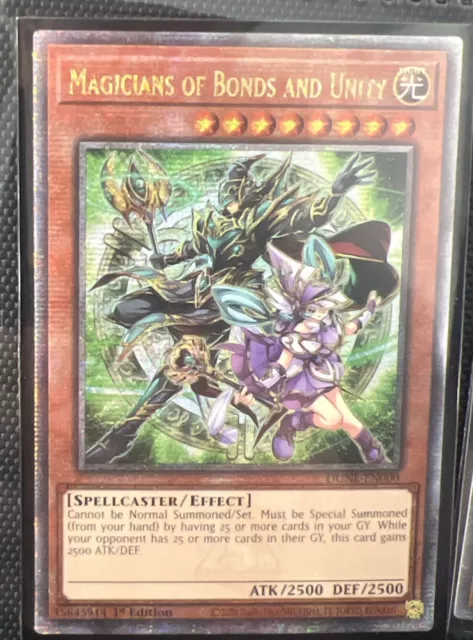 Magicians of Bonds and Unity DUNE-EN000 QCR Yugioh Front NM Back LP