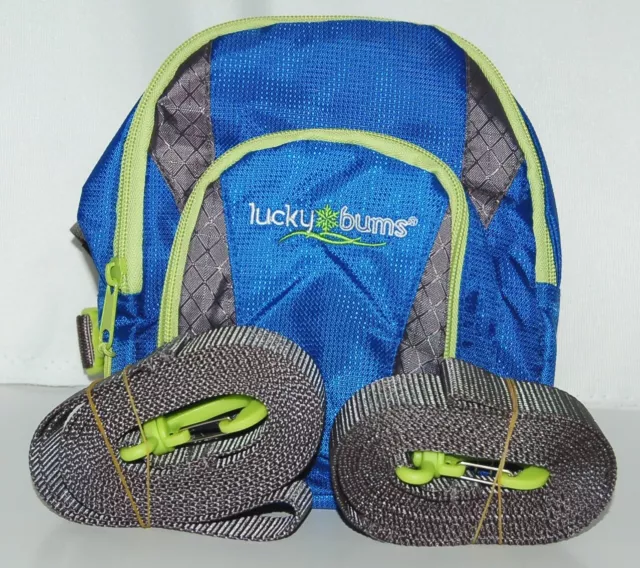 Lucky Buns 101BL Ski Trainer Color Blue Handle Leash Backpack