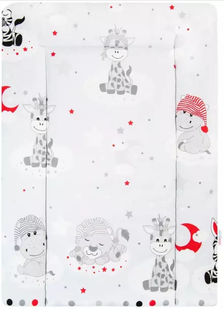 BABY 100% COTTON CHANGING MAT CHILD TODDLER NURSERY FOR UNIT Sweet Animals Grey