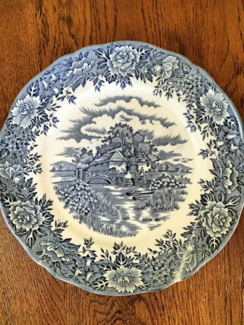 VINTAGE ~ENGLISH VILLAGE BY SALEM CHINA CO. OLDE STAFFORDSHIRE oval dinner PLATE