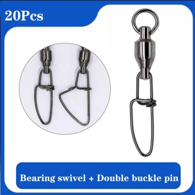 FISHING SNAP CONNECTOR With Pin Bearing Barrel Rolling Swivel