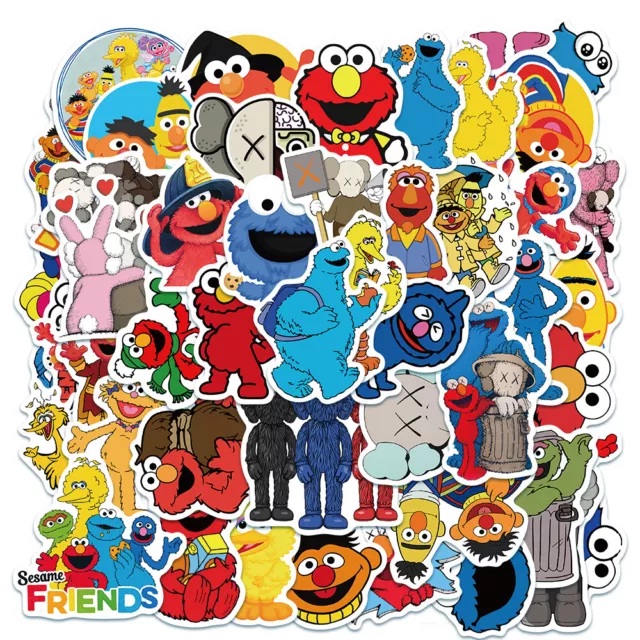 50pcs Sesame Street P1 Cartoon Decal Bomb Stickers Laptop Bottle Phone Graffiti