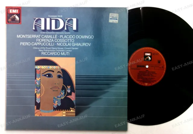 Giuseppe Verdi - Aida (Grosser Querschnitt In Italienischer Sprache) GER LP '