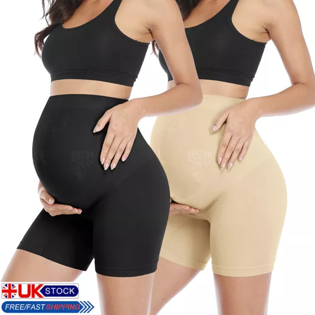 Seamless Pregnancy Shapewear High Waist Shorts Mid-Thigh Belly Support Underwear