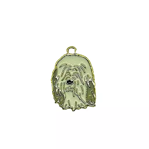 Bearded Collie Dog Charm Zip Pull Keyring Charm Crafting Nice Little Beardie