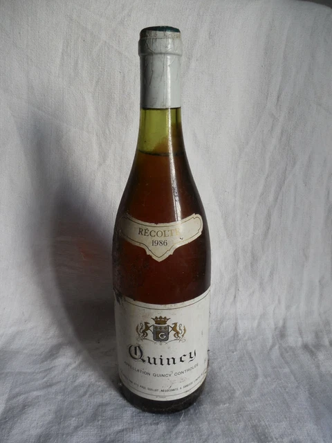 BOUTEILLE DE VIN BLANC Val de Loire QUINCY 1986
