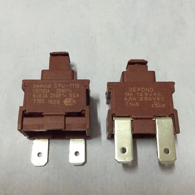 NEW CPU-1113 Key Switch 2 Pin 6.5A 250VAC Self-locking Power Switch Repair part