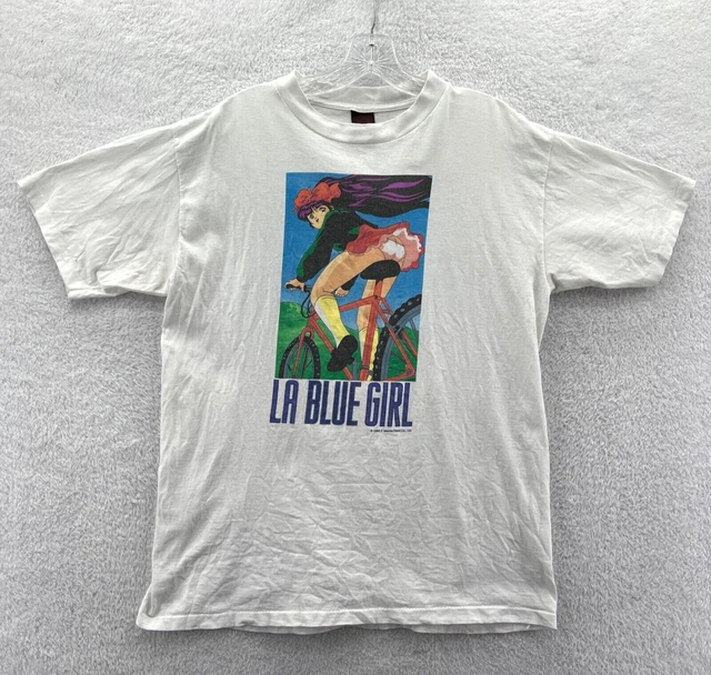 Vintage Fashion Victim La Blu Ragazza Camicia Da Uomo L Bianco Anime Comic Manga