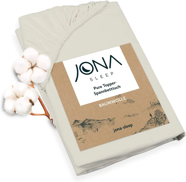 JONA SLEEP Housse de surmatelas (200 x 200 cm) - 200 x 200 cm, Naturel