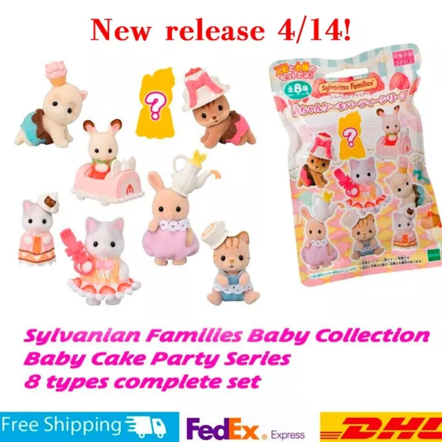 Sylvanian Families Baby Collection Baby Cake Party Series 8 Types Set /complete
